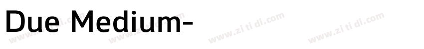 Due Medium字体转换